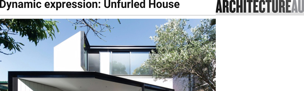 Unfurled House has been published at ArchitectureAU