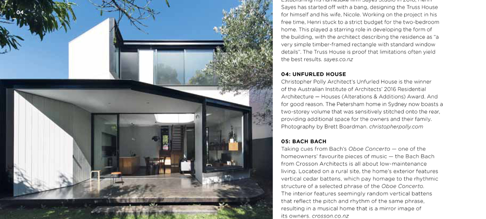 Unfurled House featured in Grand Designs Australia magazine
