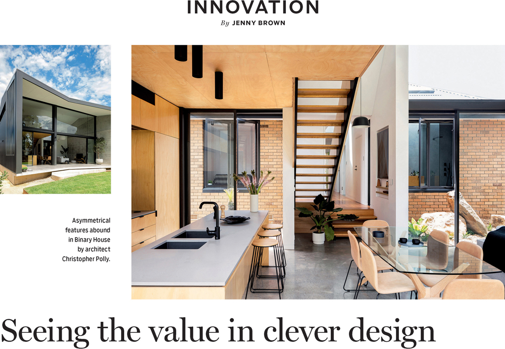 Binary House has been featured in Domain magazine’s ‘Innovation’ column