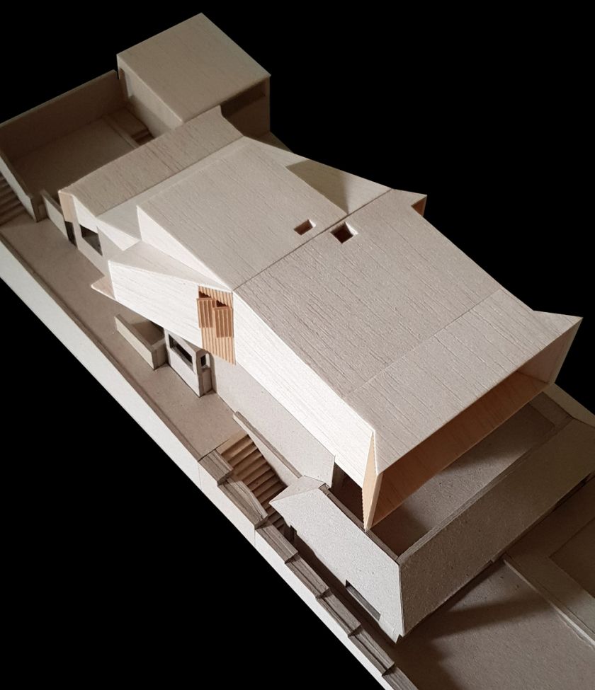 Manifold House model aerial view