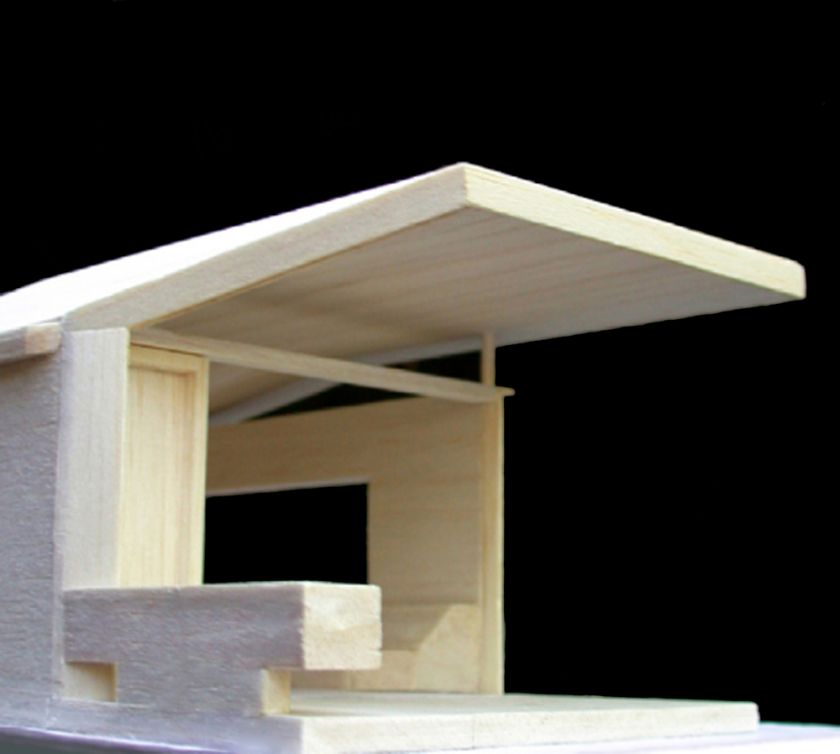 Thomas Geary House exterior detail of model