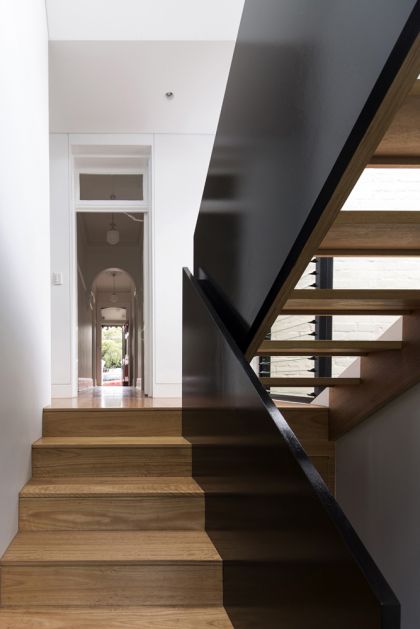 Unfurled House interior detail view of stair