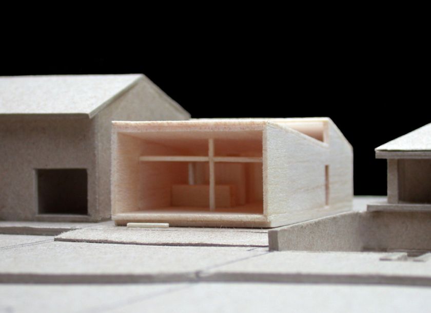 Woonona House Studio exterior oblique view of model