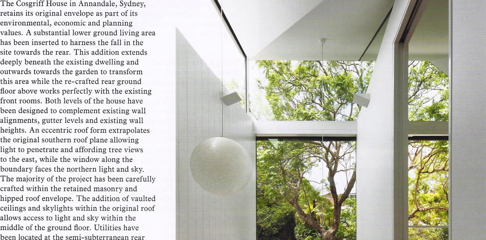 Cosgriff House published in (Inside) Interior Design Review