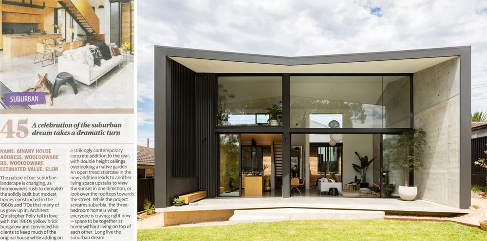 Binary House has been selected in the Daily Telegraph’s Top 50 Homes