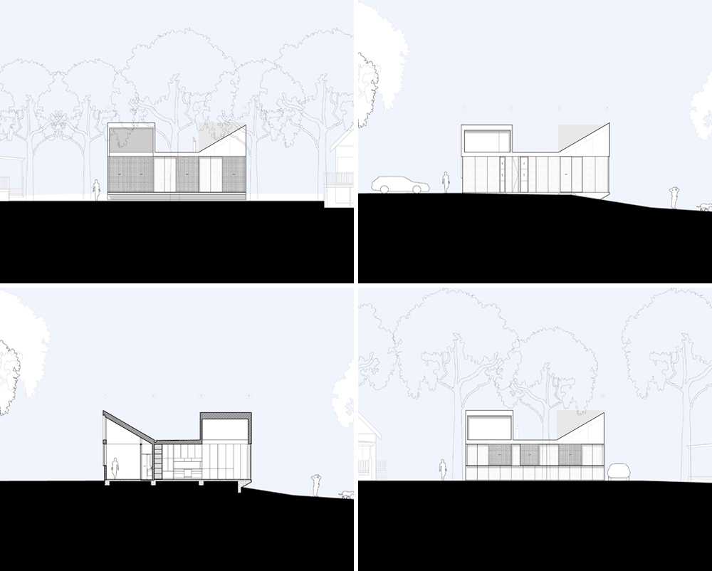 Sketch designs prepared for a new off-grid house in the Blue Mountains