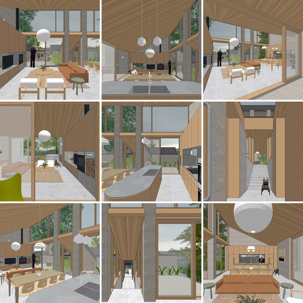 Interior design articulation for Leura House