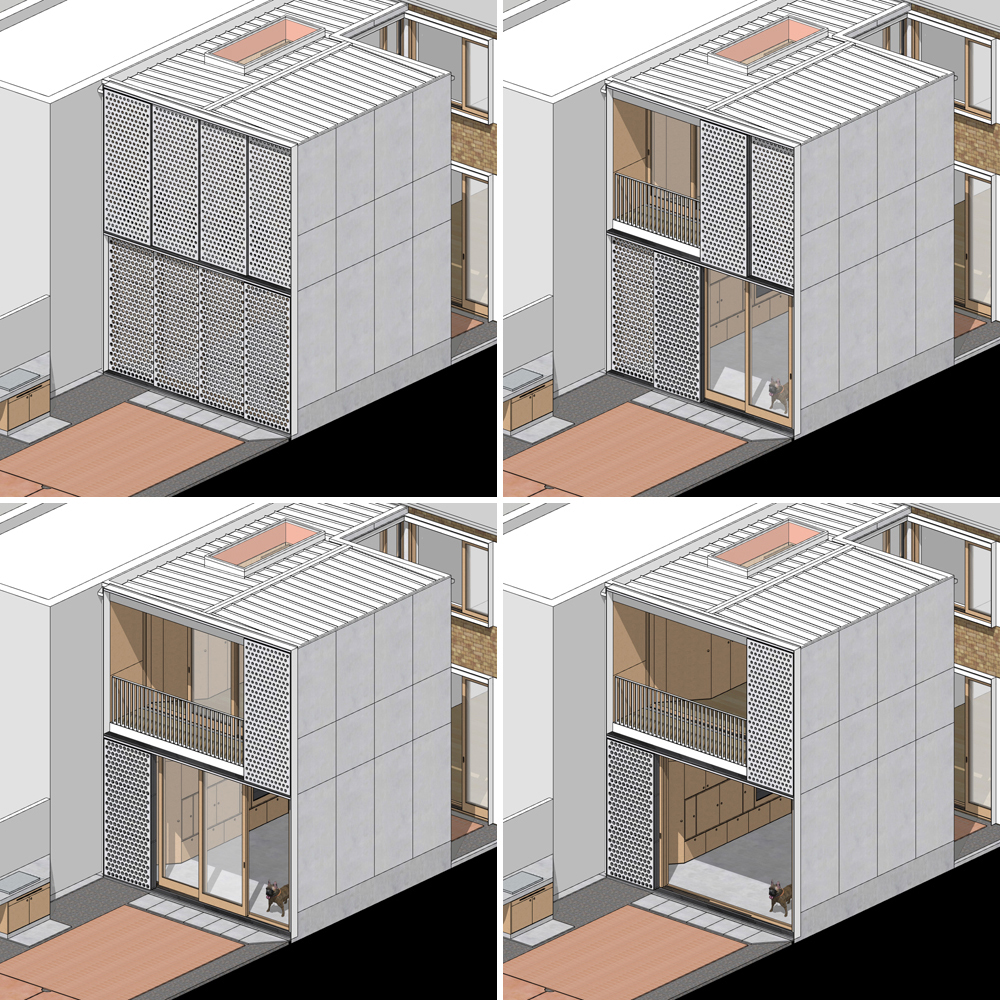 Redfern House rear addition Option A design development