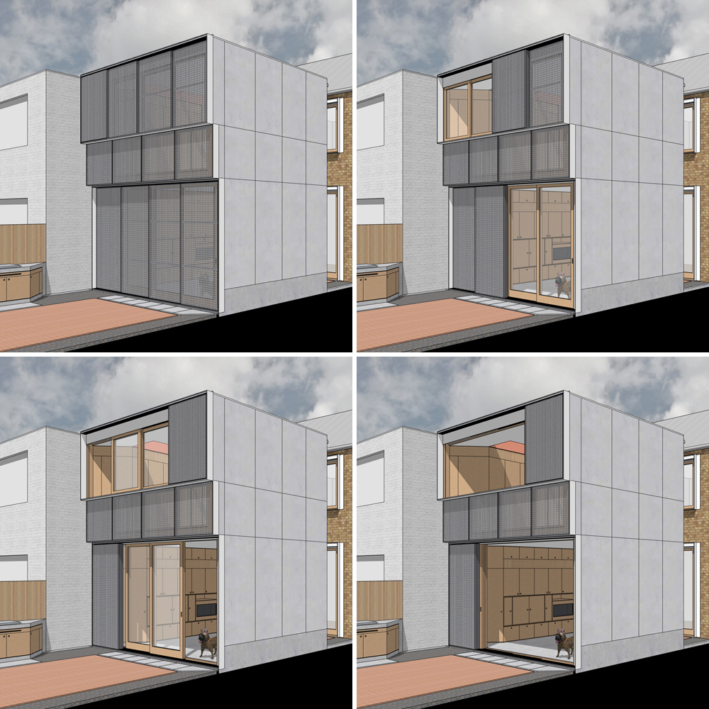 Redfern House rear addition Option B design development