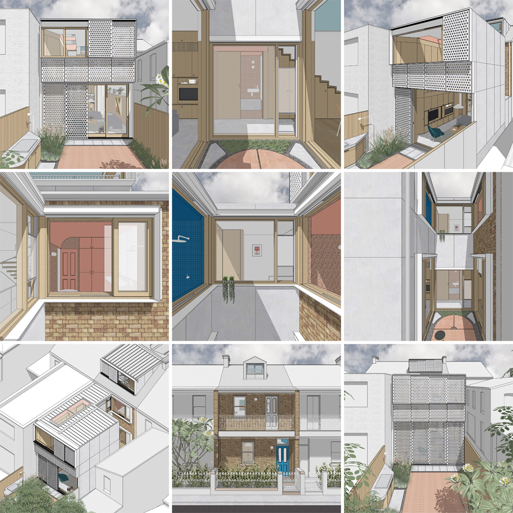 Exterior articulation of Redfern House