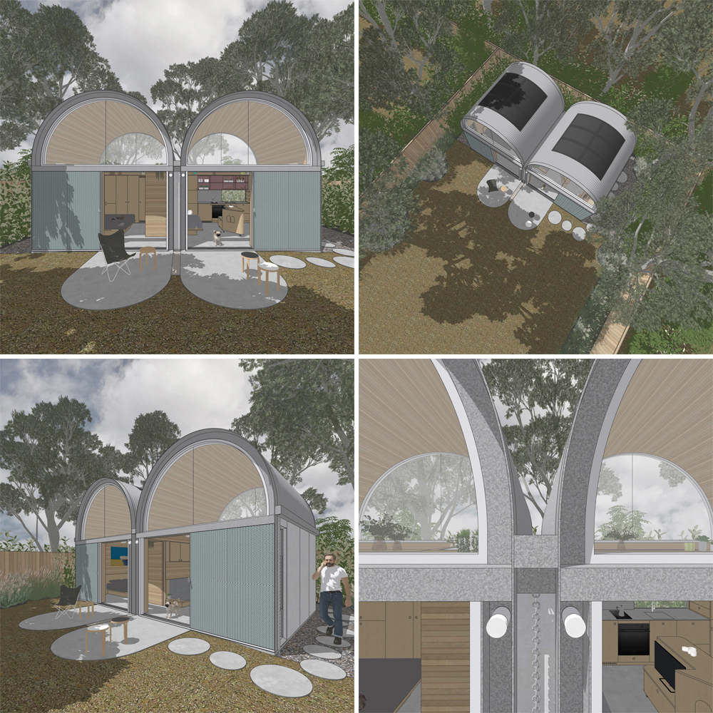 Articulation of the exterior expression for Art Studio Cabin