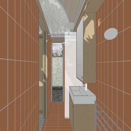 Art Studio Cabin visualisation of the bathroom