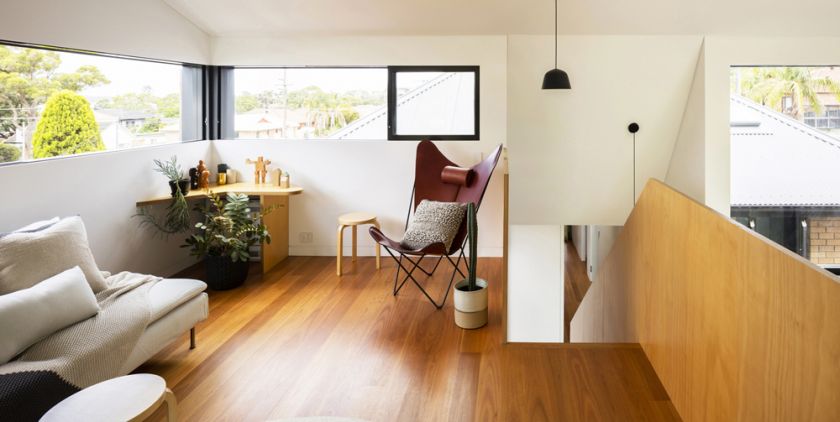 Binary House upper floor view