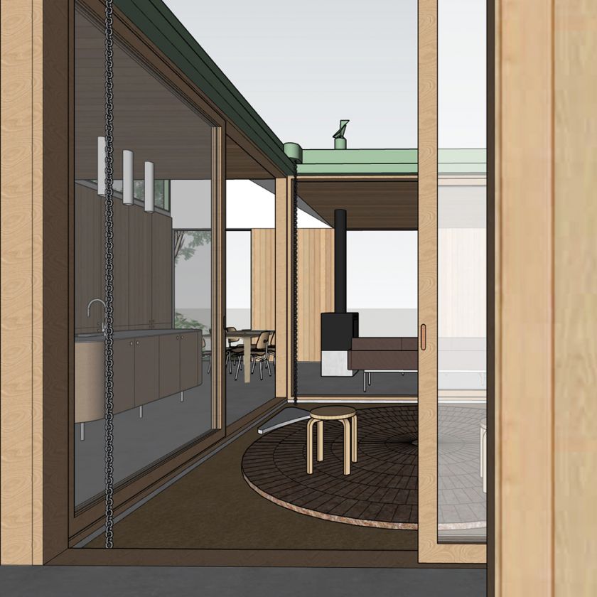 Blue Mountains House interior design development 3d visuals