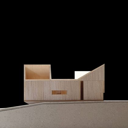 Blue Mountains House model west elevation view