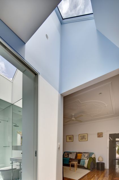 Cosgriff House skylights, ground floor bathroom & living room