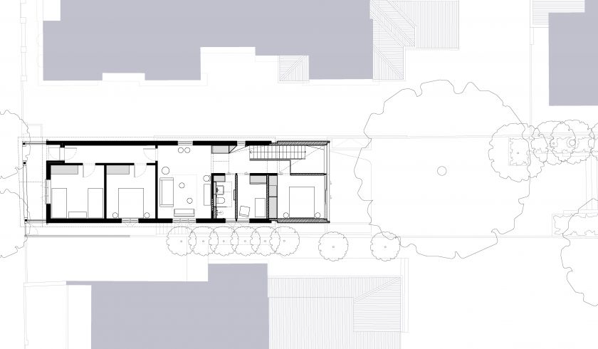 Cosgriff House ground floor plan and lower ground floor plan