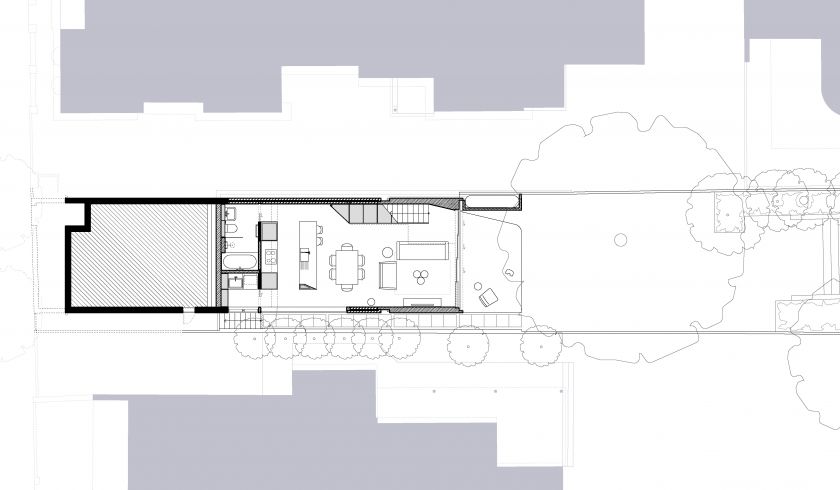 Cosgriff House ground floor plan and lower ground floor plan