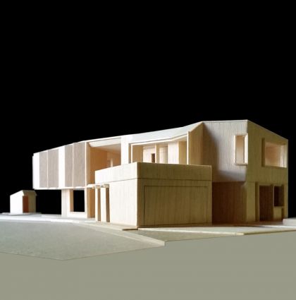 Flexion House model overall view from the street