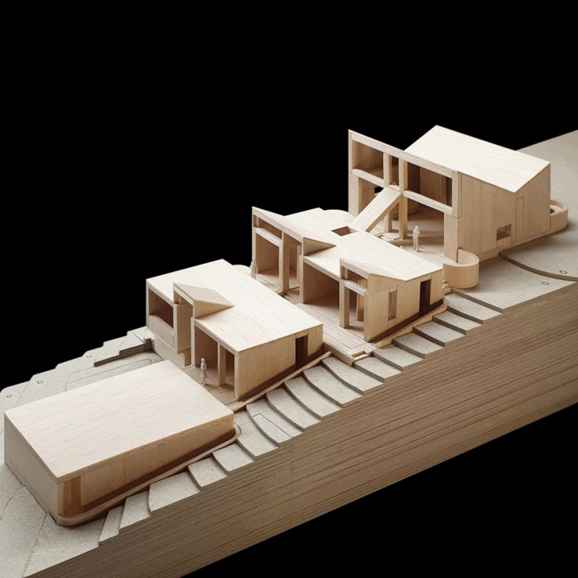 Leura House model aerial view