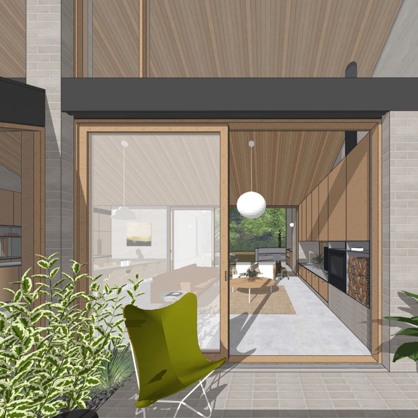 Leura House exterior visualisations