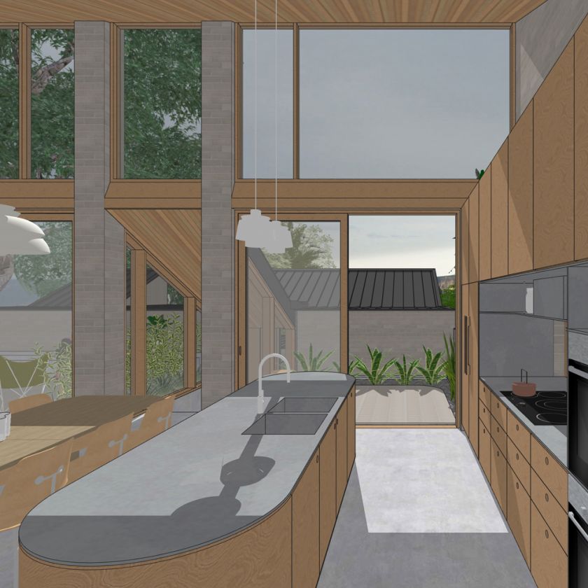 Leura House interior design visualisations