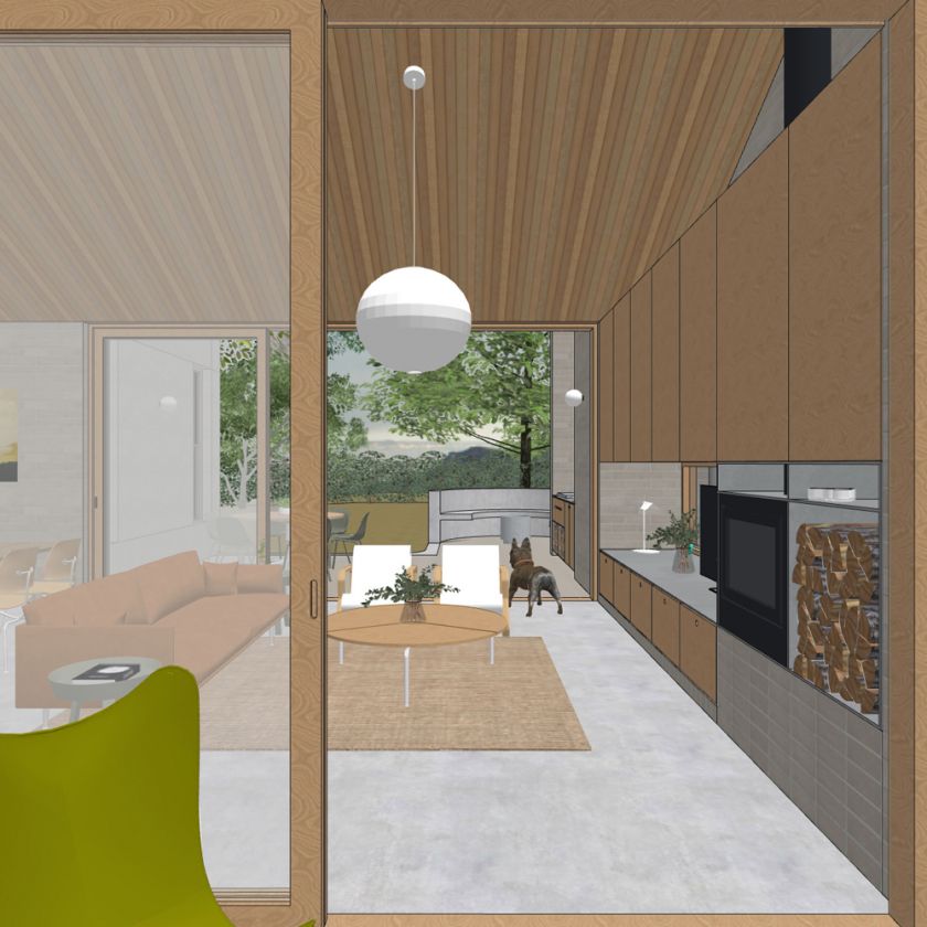Leura House interior design visualisations