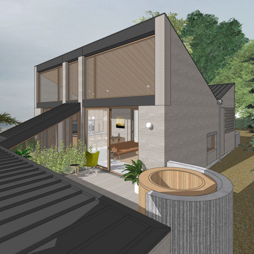 Leura House exterior visualisations