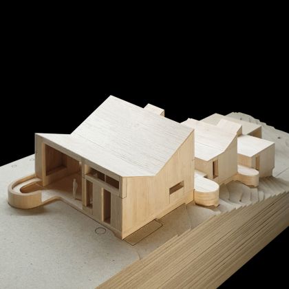 Leura House model oblique aerial view