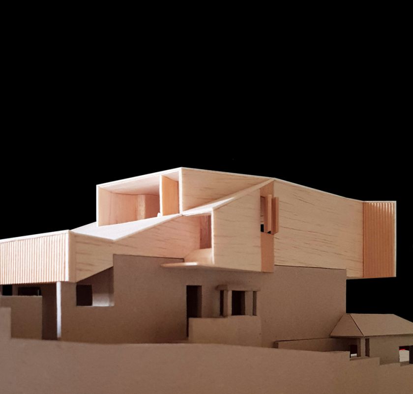 Manifold House model front oblique view
