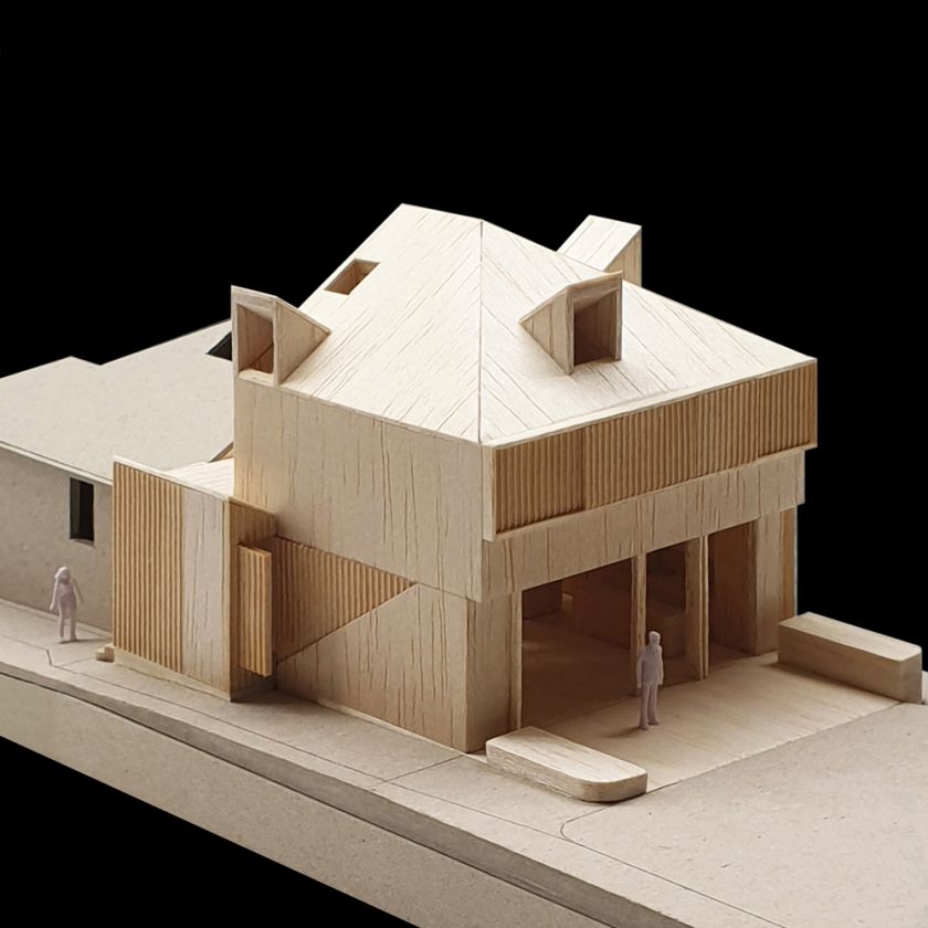 Murrabin House rear aerial model view 
