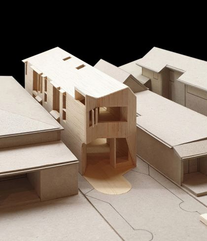 National House model aerial view