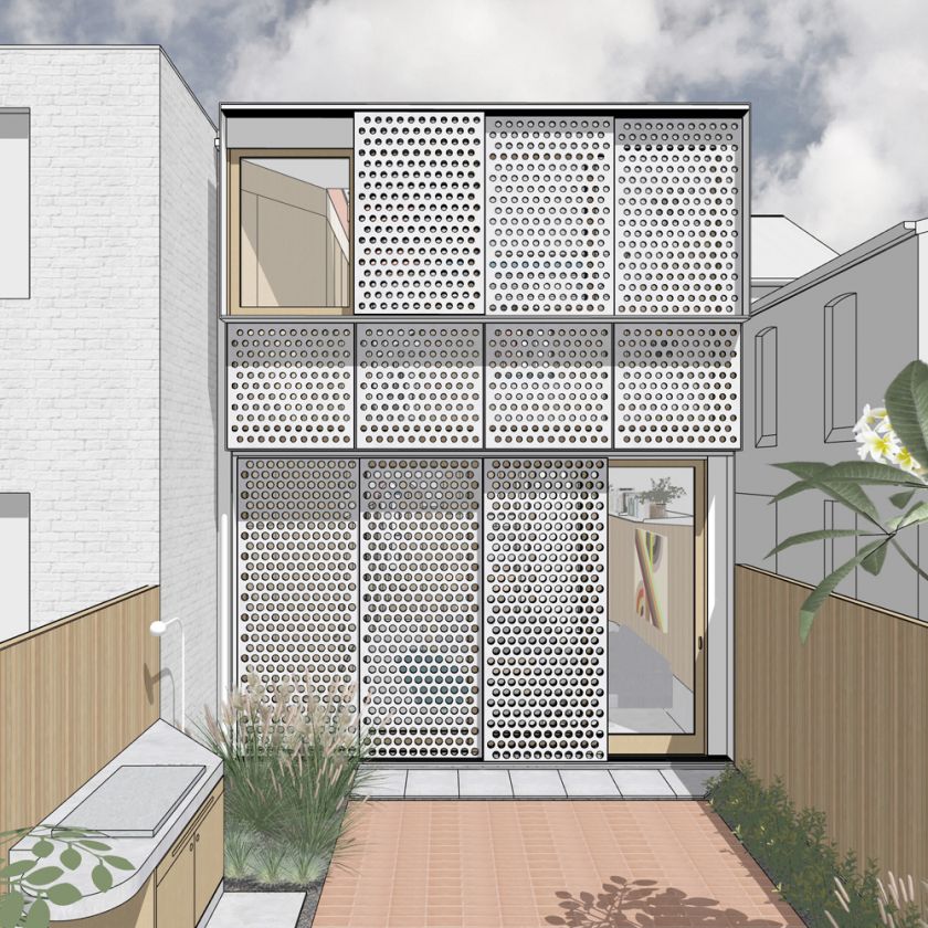 Exterior view of new rear addition