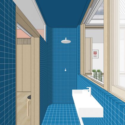 Interior ensuite bathroom view