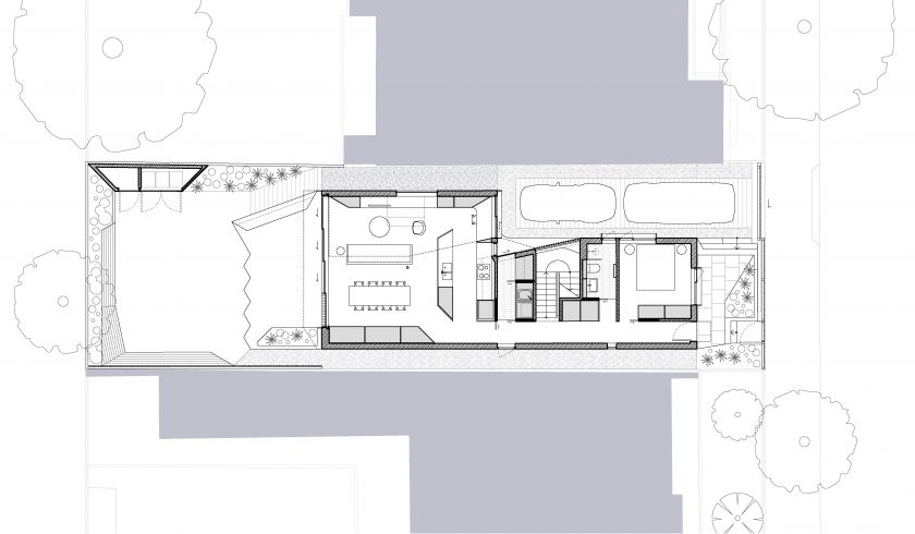 Starling House ground floor plan and first floor plan and site plan