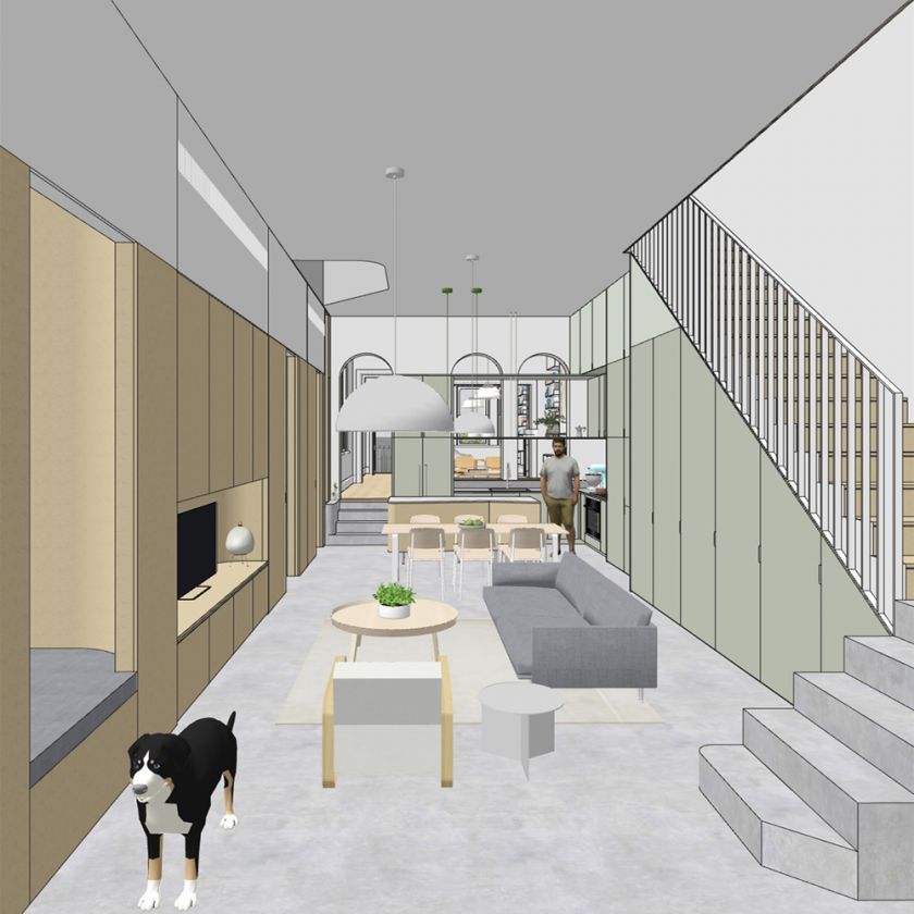 Trafalgar House ground floor interior visualisations