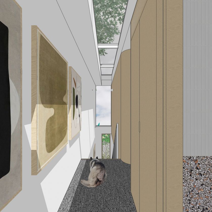 Trafalgar House first floor interior and exterior visualisations
