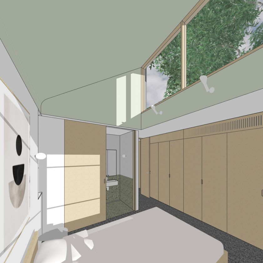 Trafalgar House first floor interior and exterior visualisations