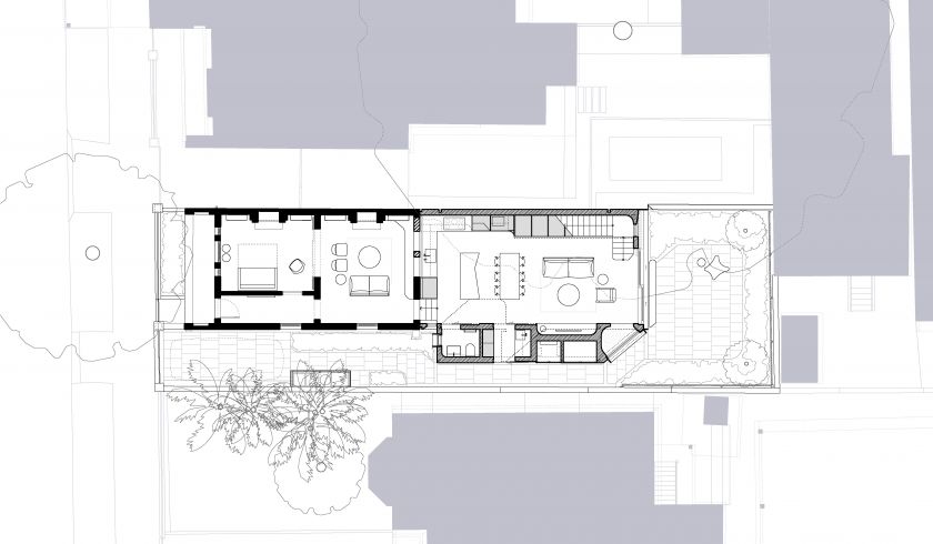 Trafalgar House ground floor plan and first floor plan